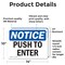 Signmission Push To Open, 14 in W x Rectangle, Vinyl Decal OS-2PACK-NS-D-1014-L-17927 - alternate 5